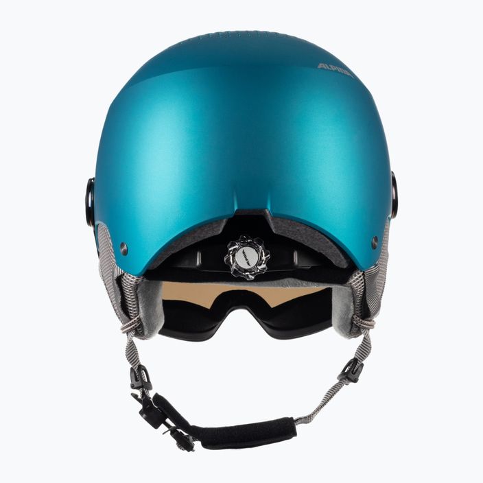 Children's ski helmets Alpina Zupo Visor Q-Lite turquoise matt 3
