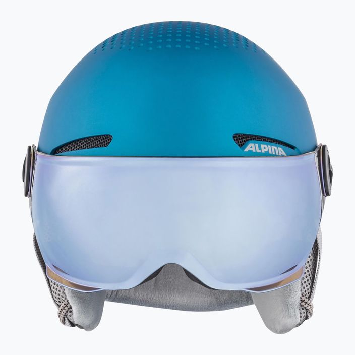 Children's ski helmets Alpina Zupo Visor Q-Lite turquoise matt 10