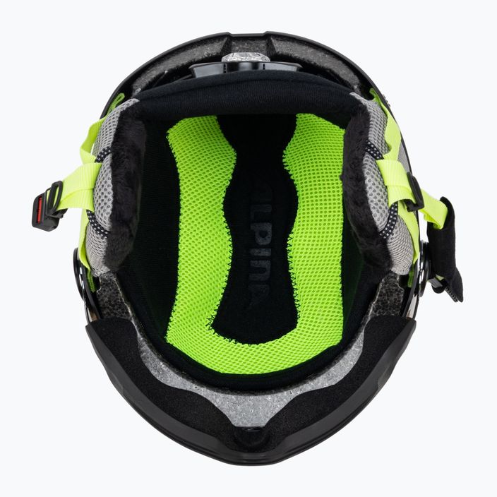 Children's ski helmets Alpina Zupo Visor Q-Lite charcoal/neon matt 5