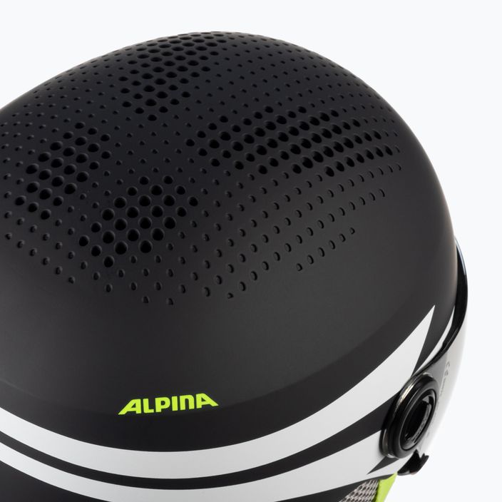 Children's ski helmets Alpina Zupo Visor Q-Lite charcoal/neon matt 7