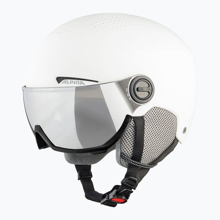 Ski helmet Alpina Arber Visor Q Lite white matt 9