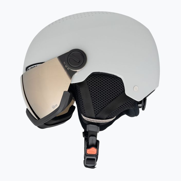 Alpina Arber Visor Q Lite grey matt ski helmet 5