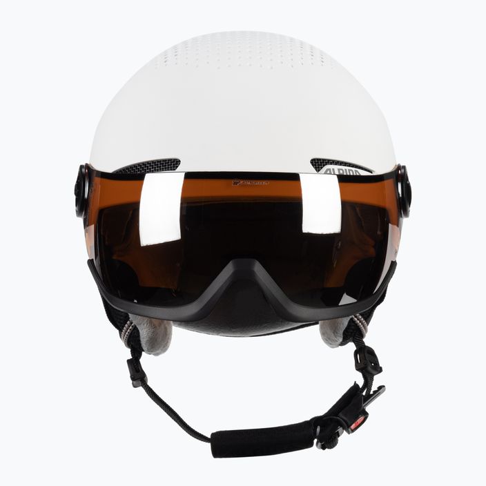 Ski helmet Alpina Arber Visor Q Lite white matt 2