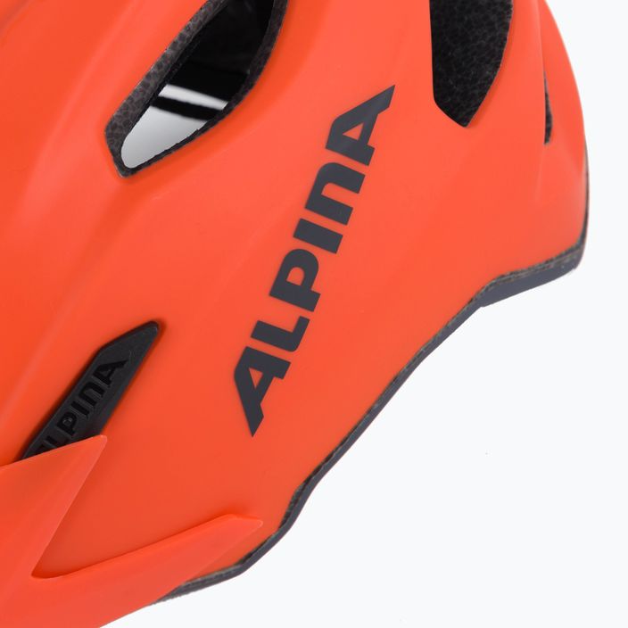 Children's bicycle helmet Alpina Carapax pumpkin orange matt 7