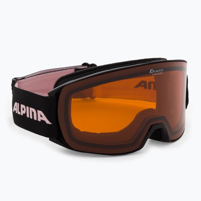 Ski goggles Alpina Nakiska black/rose matt/orange