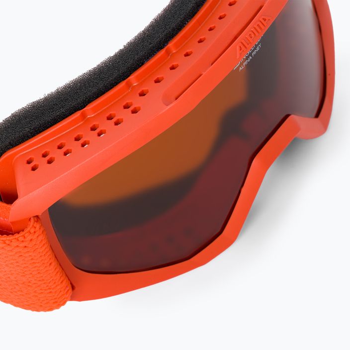 Children's ski goggles Alpina Piney pumpkin matt/orange 5