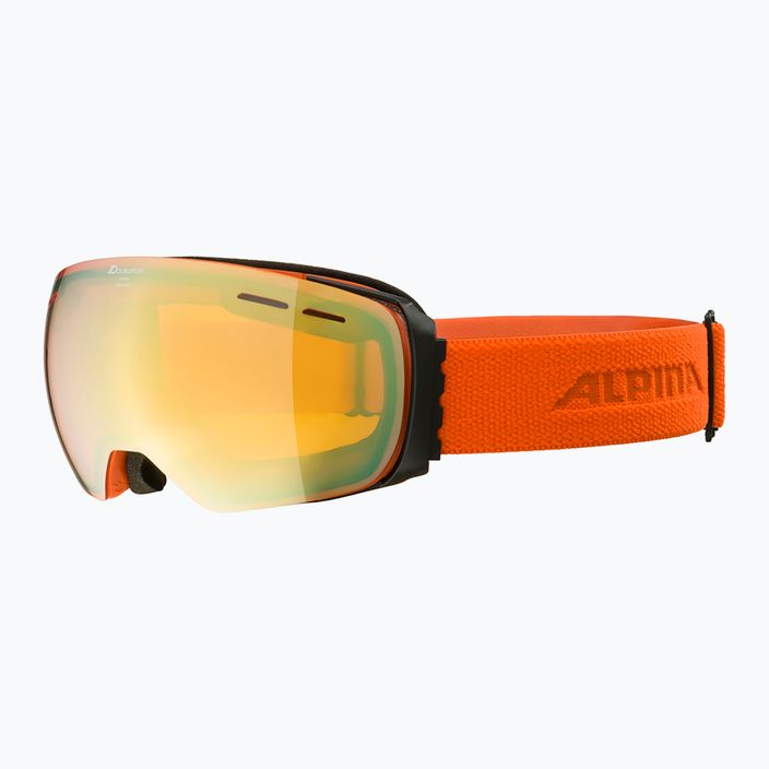 Ski goggles Alpina Granby Q-Lite black/pumpkin matt/gold sph 6