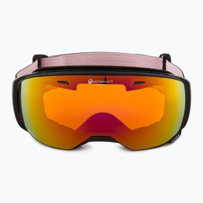 Ski goggles Alpina Estetica Q-Lite black/rose matt/rainbow sph 2