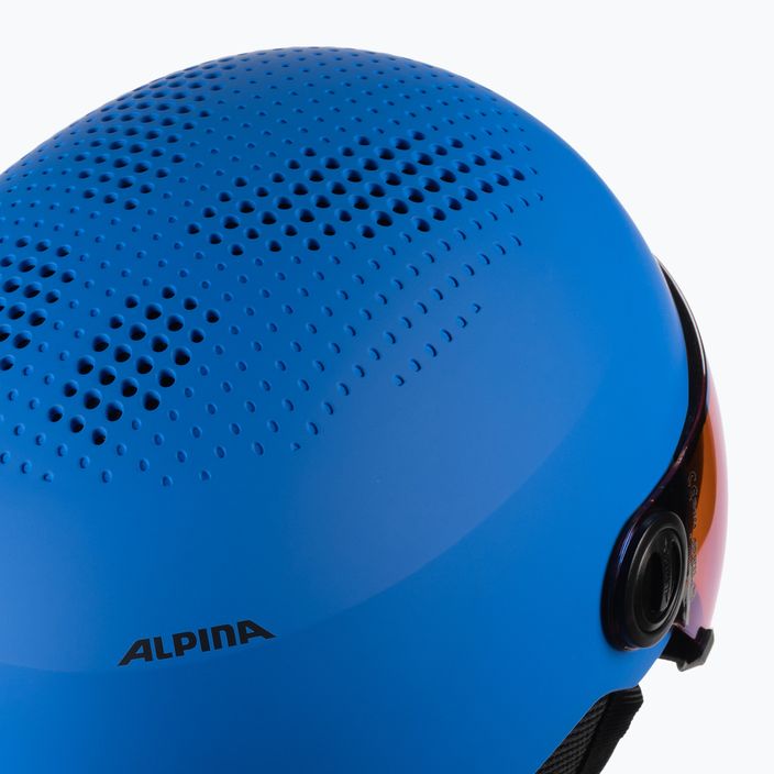 Children's ski helmets Alpina Zupo Visor Q-Lite blue matt 7