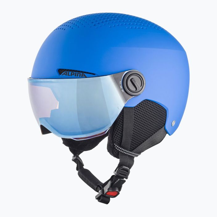 Children's ski helmets Alpina Zupo Visor Q-Lite blue matt 9