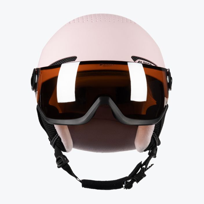 Children's ski helmets Alpina Zupo Visor Q-Lite rose matt 2