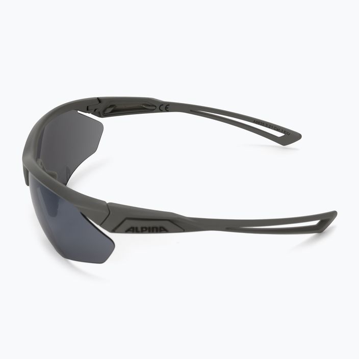Bicycle goggles Alpina Defey HR moon-grey matt/black mirror 4