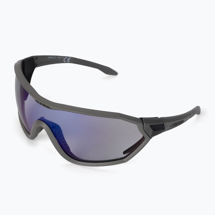 Bicycle goggles Alpina S-Way VM moon-grey matt/blue mirror 5