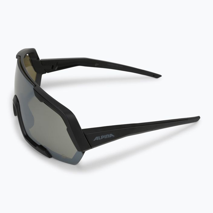 Bicycle goggles Alpina Rocket Q-Lite black matt/silver mirror 5