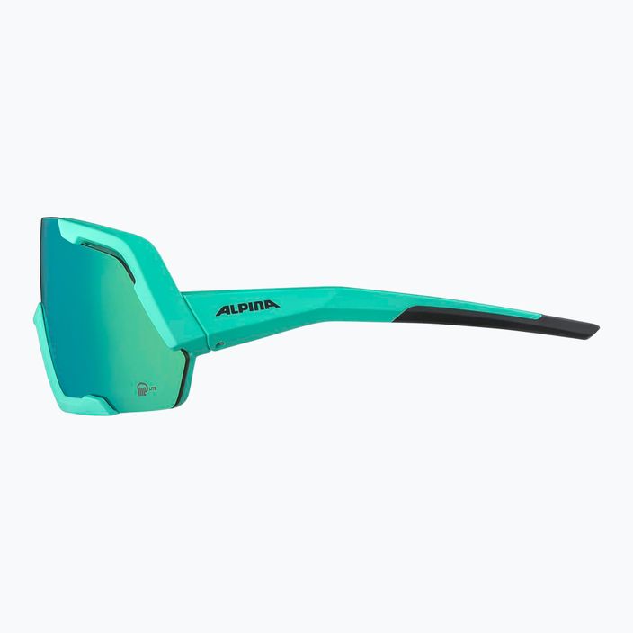 Alpina Rocket Q-Lite turquoise matt/green mirror sunglasses 3