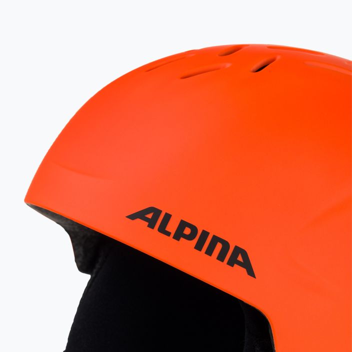 Children's ski helmets Alpina Pizi neon/orange matt 8