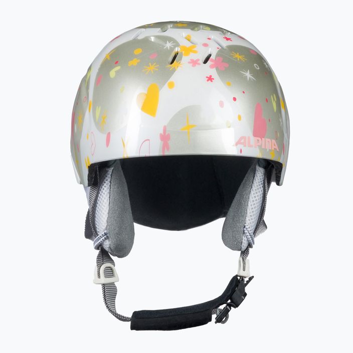 Children's ski helmets Alpina Pizi pearlwhite/hearts gloss 2