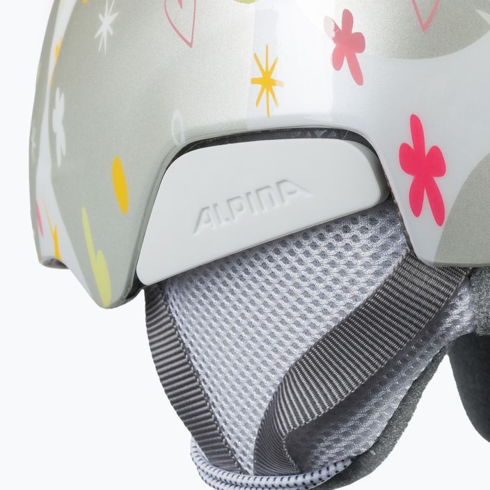 Children's ski helmets Alpina Pizi pearlwhite/hearts gloss 7