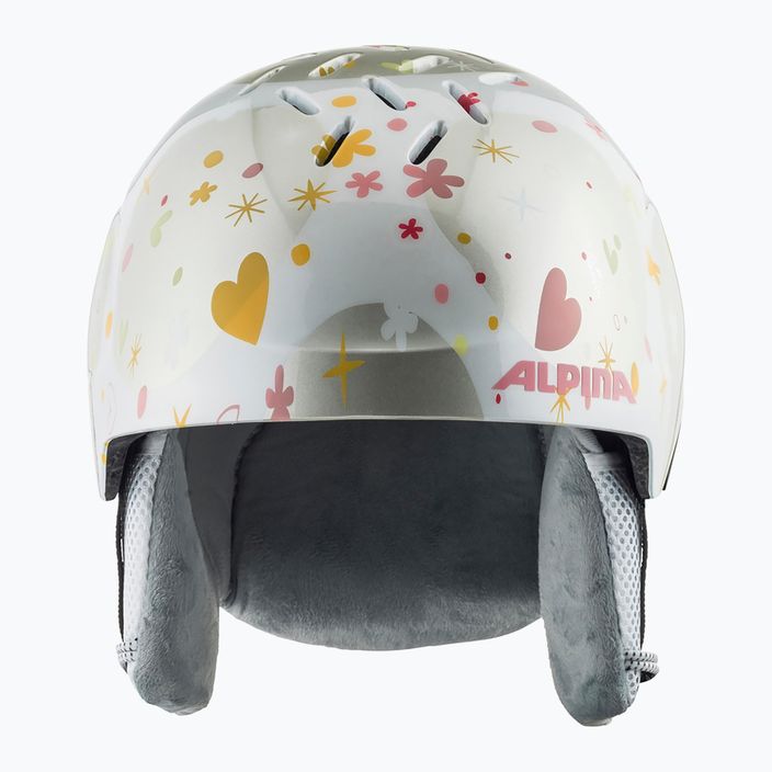 Children's ski helmets Alpina Pizi pearlwhite/hearts gloss 9