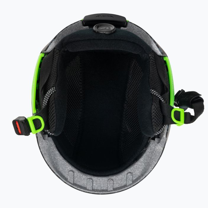 Children's ski helmets Alpina Pizi black/green camo matt 5