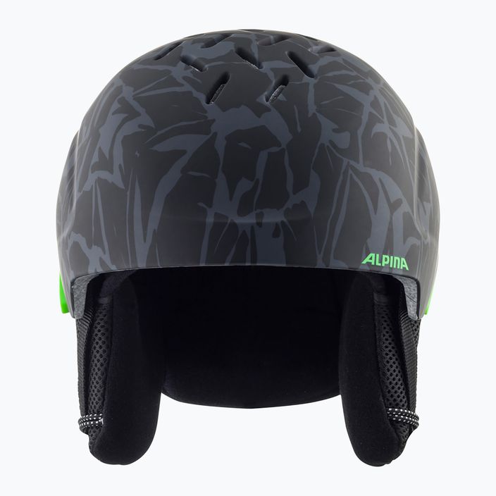 Children's ski helmets Alpina Pizi black/green camo matt 11