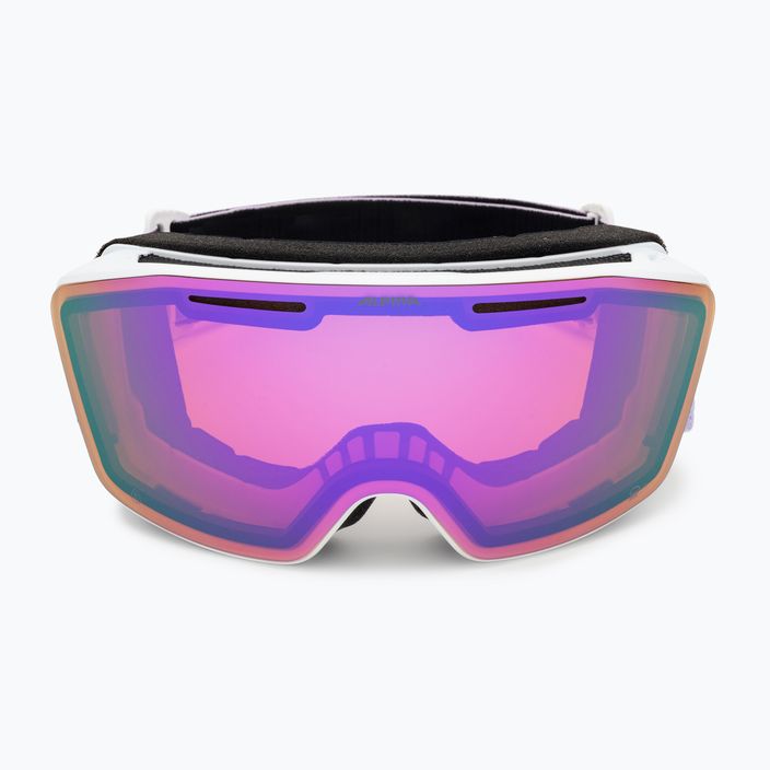 Alpina Nendaz Q-Lite S2 white/lilac matt/lavender ski goggles 2