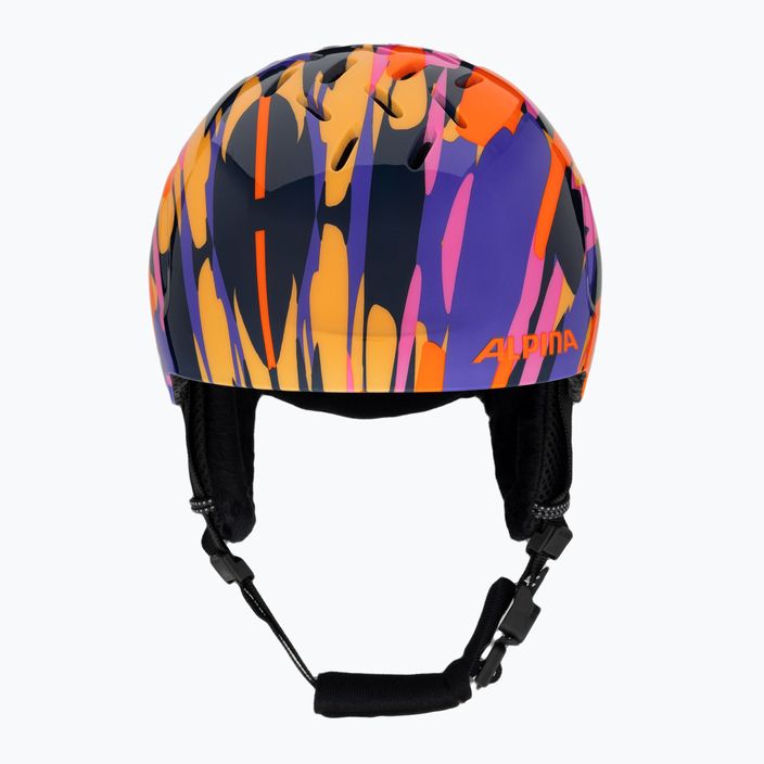 Alpina Pizi pink orange/blue gloss children's ski helmet 2