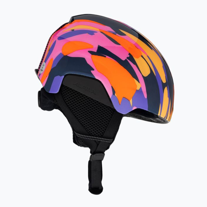 Alpina Pizi pink orange/blue gloss children's ski helmet 4