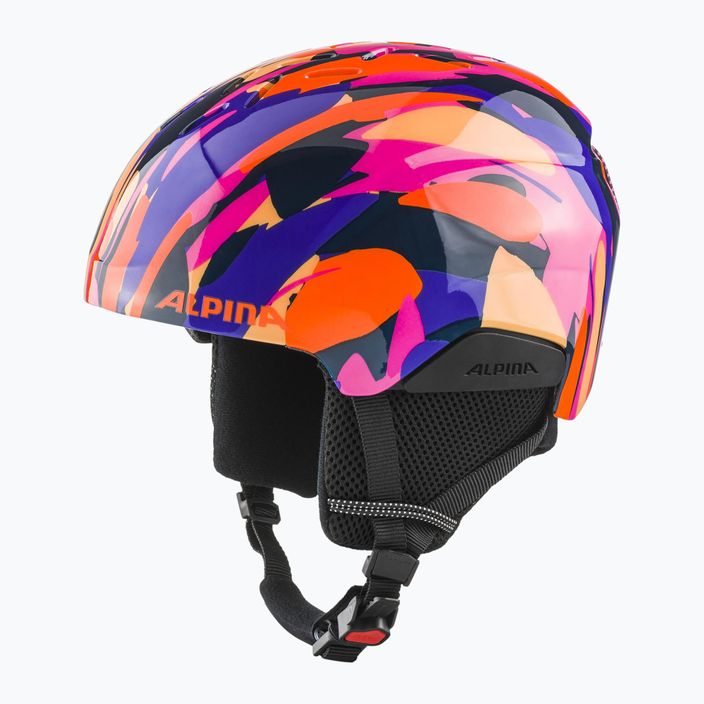 Alpina Pizi pink orange/blue gloss children's ski helmet 6