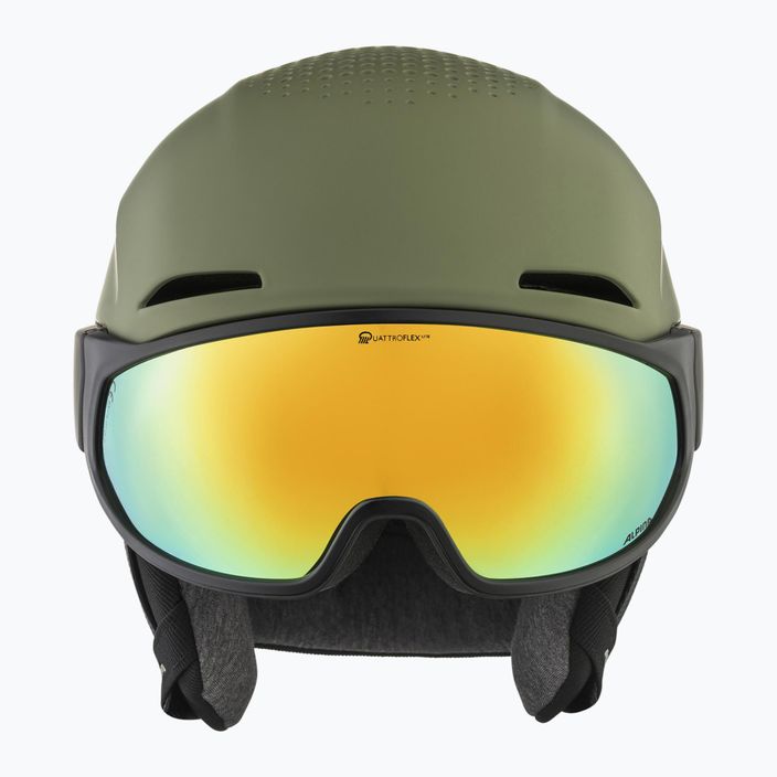 Alpina Alto Q-Lite olive matt ski helmet 7