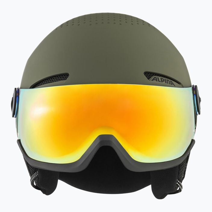 Alpina Arber Visor Q Lite olive matt ski helmet 2