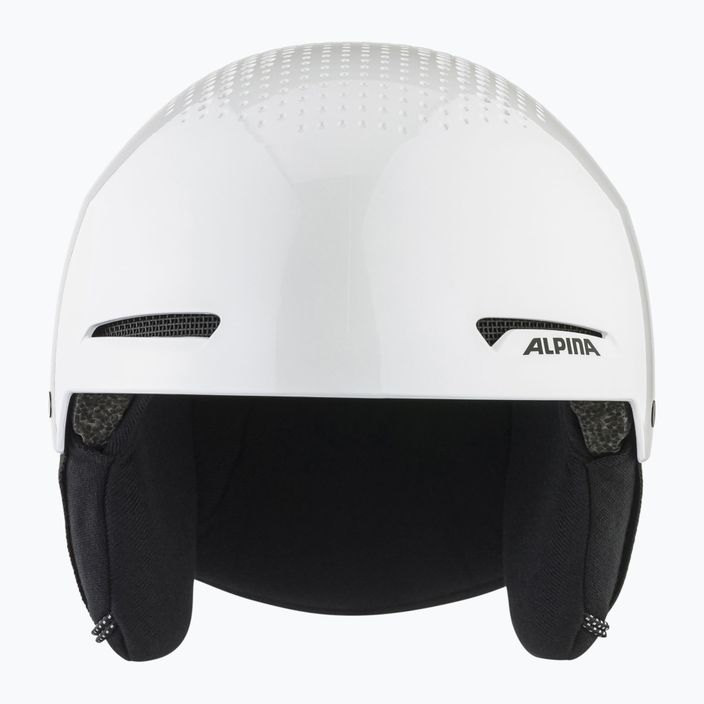 Alpina Arber white/metallic gloss ski helmet 9