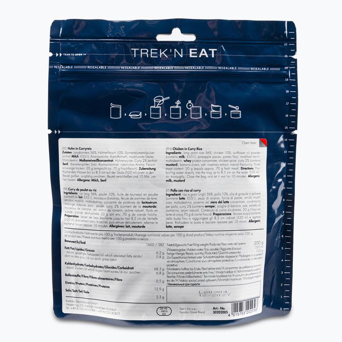Freeze-dried food Trek'n Eat Chicken in curry sauce with rice 2