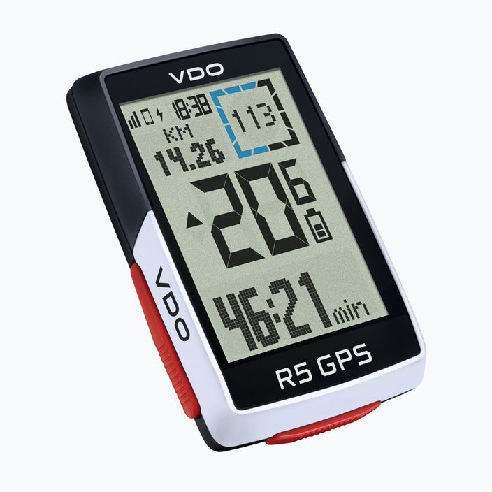 VDO R5 GPS Top Mount-Set bicycle counter black/white 64051 2