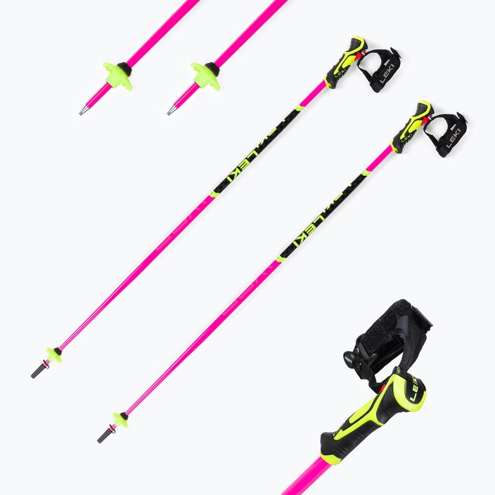 LEKI WCR Lite SL 3D children's ski poles pink 65265852100 7