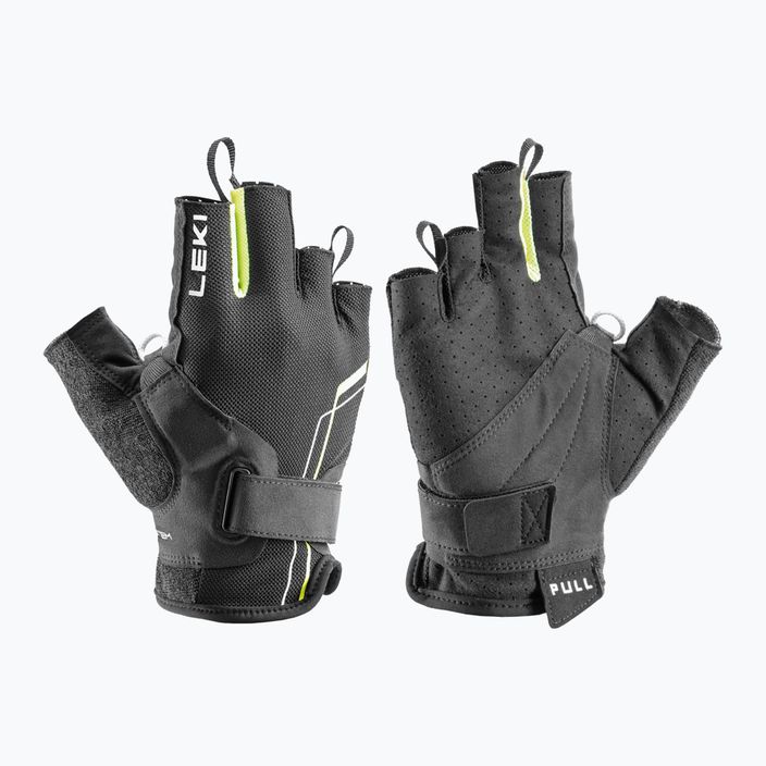 LEKI Nordic walking gloves Nordic Breeze Shark Short black/yellow 653703303100 4