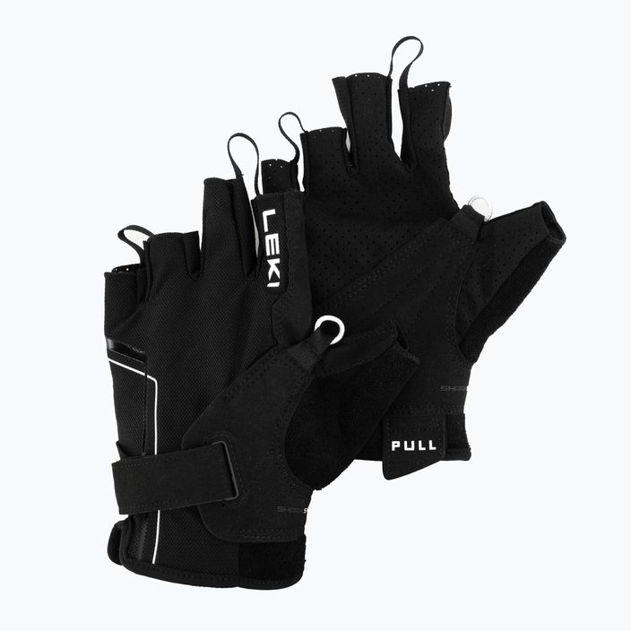 LEKI Nordic walking gloves Nordic Breeze Shark Short black and white 653703301100