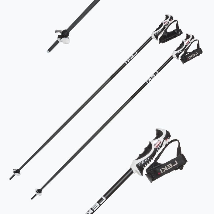LEKI Bold Lite S black/grey/red ski poles 5