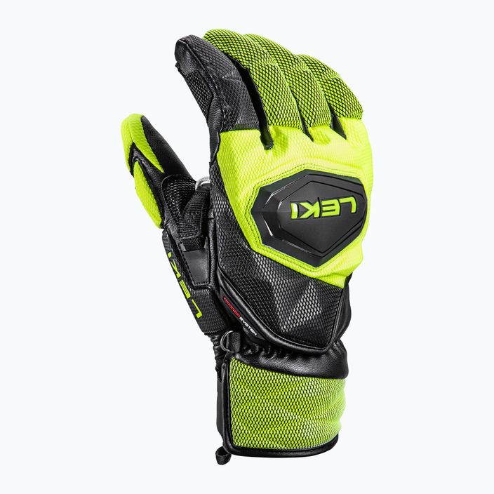 Men's Ski Gloves LEKI WCR Venom SL 3D black ice/lemon 5