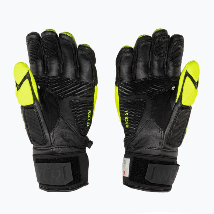 Men's Ski Gloves LEKI WCR Venom SL 3D black ice/lemon 2