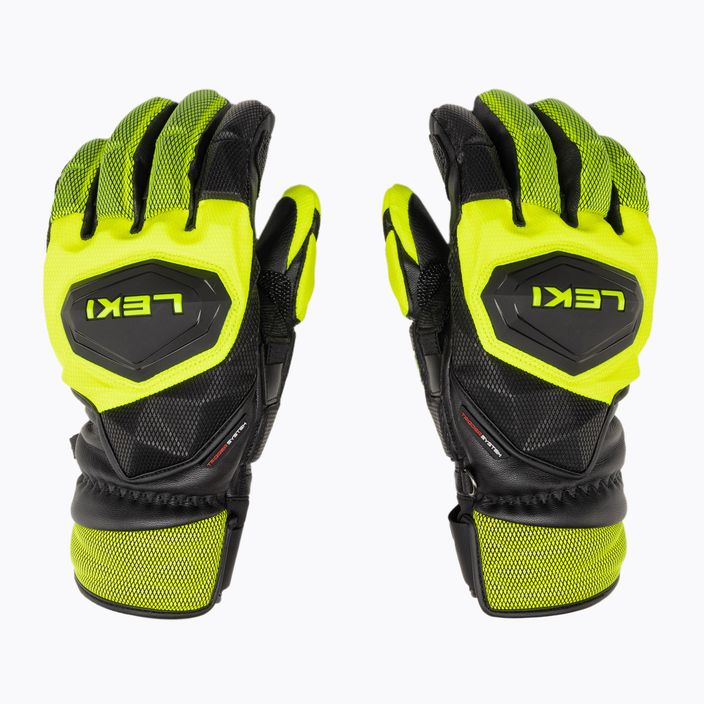 Men's Ski Gloves LEKI WCR Venom SL 3D black ice/lemon 3