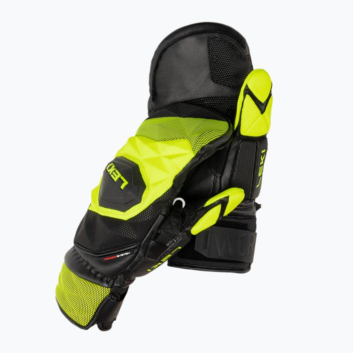 Men's Ski Gloves LEKI WCR Venom SL 3D Mitt black ice/lemon