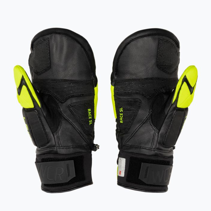 Men's Ski Gloves LEKI WCR Venom SL 3D Mitt black ice/lemon 2