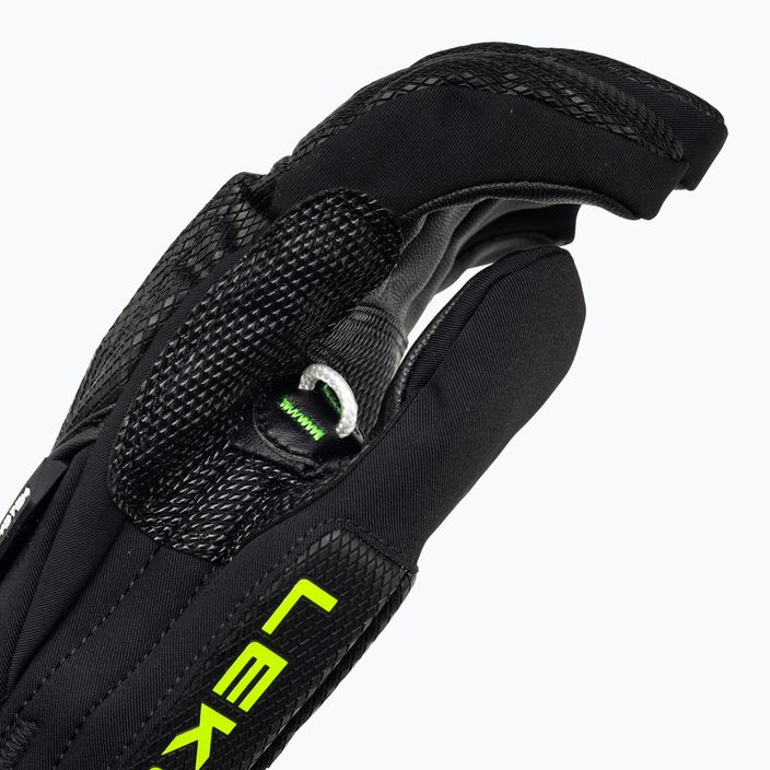 Men's Ski Gloves LEKI WCR C-Tech 3D black ice/lemon 4