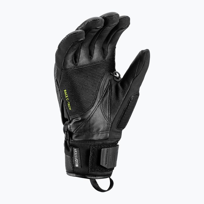 Men's Ski Gloves LEKI WCR C-Tech 3D black ice/lemon 6