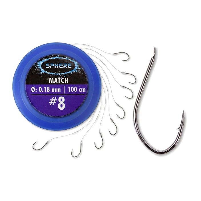 Browning Sphere Match hooks with leaders 100cm silver 4782008 2