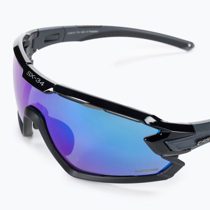 CASCO cycling glasses SX-34 Carbonic black/blue mirror 09.1302.30 3
