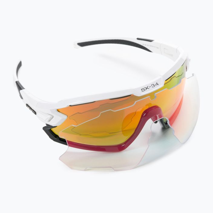 CASCO cycling glasses SX-34 Carbonic white/black/red 09.1320.30 6
