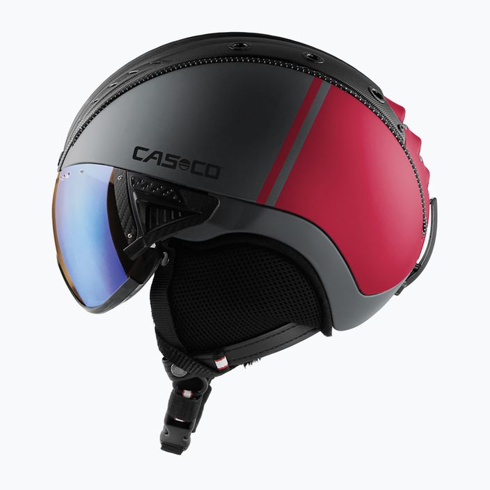 Ski helmet CASCO SP-2 Photomatic Visor structured arsenic gray / red 6