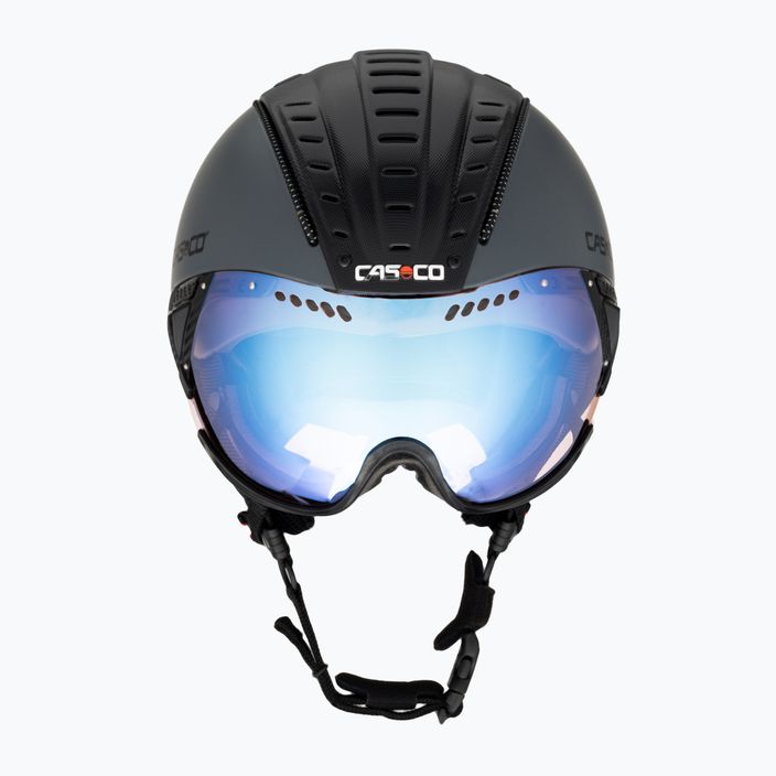 Ski helmet CASCO SP-2 Photomatic Visor structured arsenic gray / red 2
